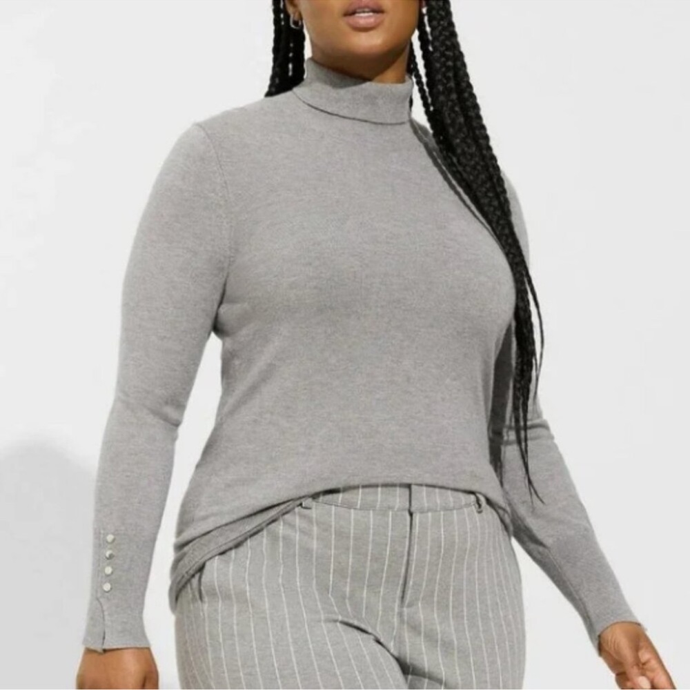NWT Torrid Everyday Soft Turtleneck Sweater in Grey, Women's 3X